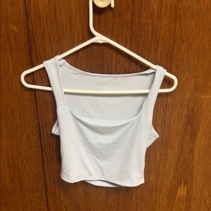 Light Blue Sleeveless Crop Top